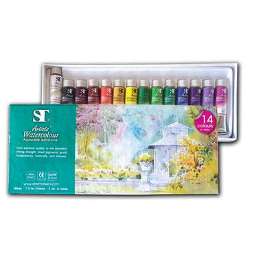 ST watercolor Tube set of Plastic Box 5ml The Stationers